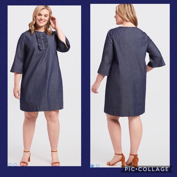 draper james denim shift dress